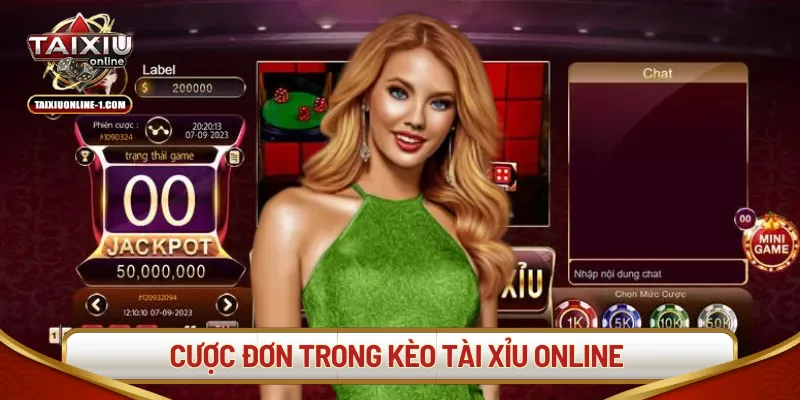 Cược đơn trong kèo tài xỉu online 